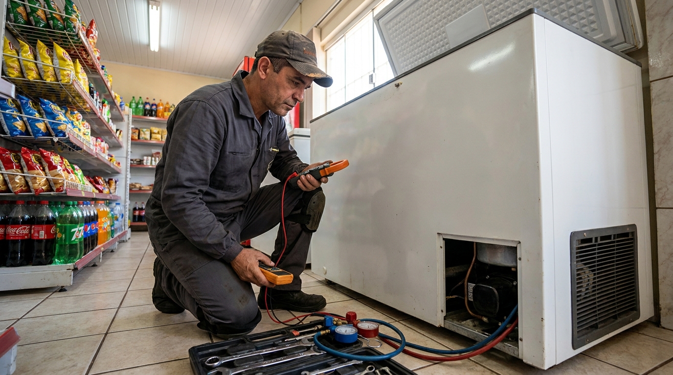 Conserto de placa eletrônica de freezer em Praia Grande‑SP